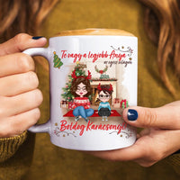 Egyedi ajándék anyáknak - Boldog karácsonyt bögre cuki karakterekkel