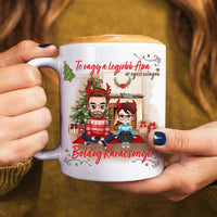 Egyedi ajándék apáknak - Boldog karácsonyt bögre cuki karakterekkel