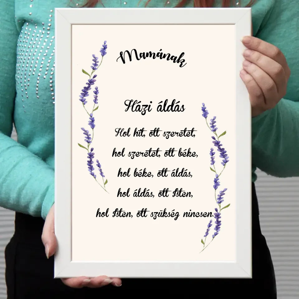 Háziáldás falikép