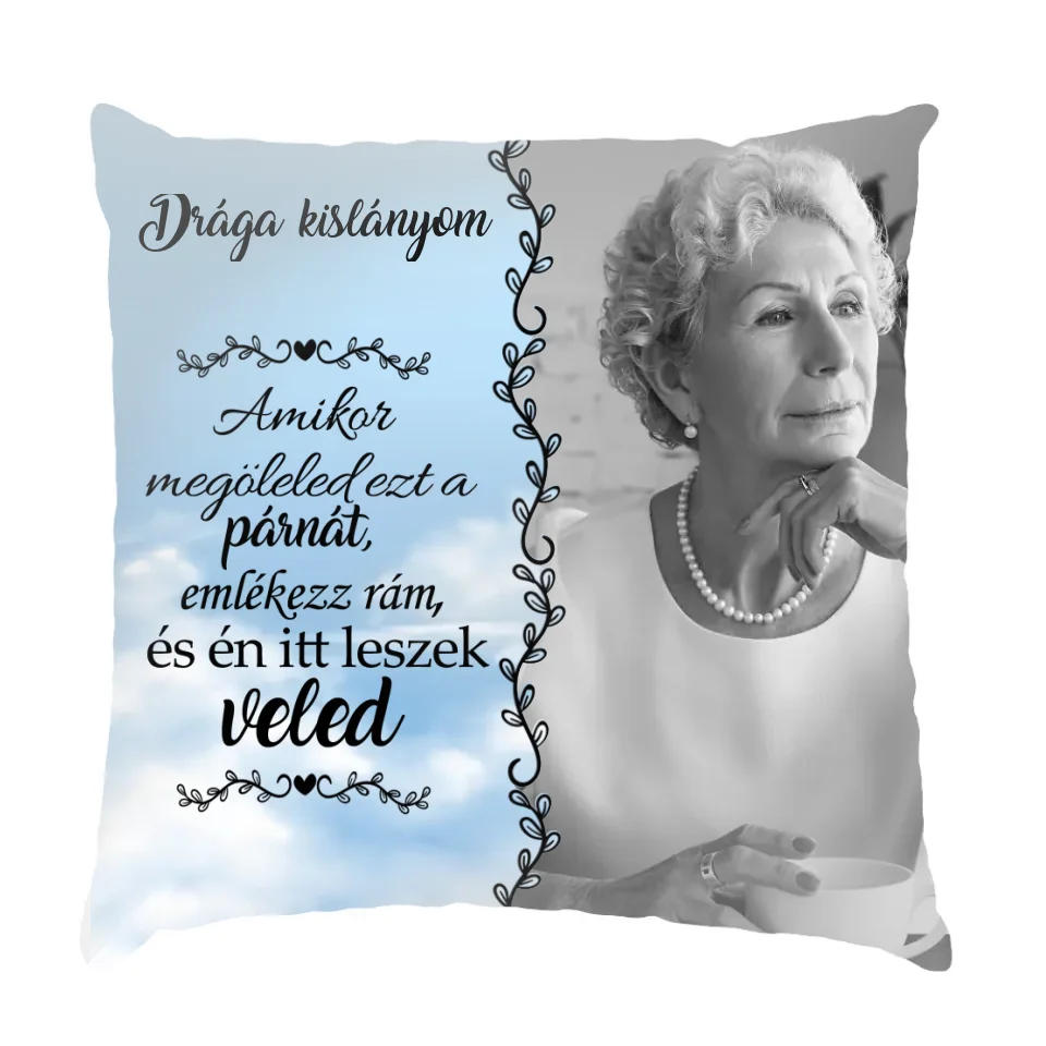 Megemlékezős fullprint párna egyedi 
