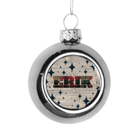 Karácsonyi ezüst gömbdísz saját névvel