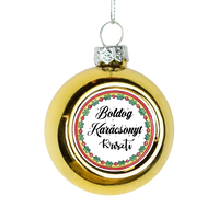 Karácsonyi gömbdísz egyedi névvel arany