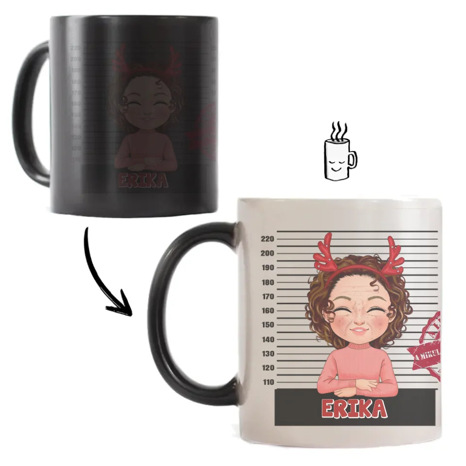 Egyedi karácsonyi ajándék bögre munkatársaknak választható karakterekkel -  egy személlyel