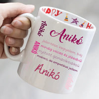 Egyedi neves bögre jellemzéssel