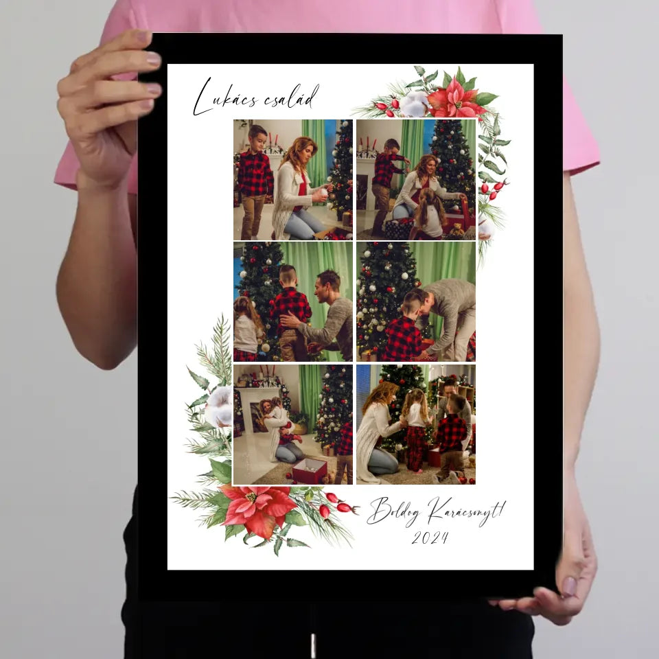Karácsonyi ajándék egyedi falikép 6 képpel