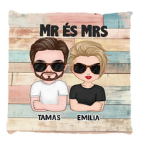 Chibi karakteres páros telinyomatos párna