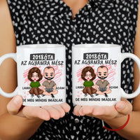 Az agyamra mész szerkeszthető karakteres valentin napi bögre