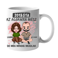 Az agyamra mész szerkeszthető karakteres valentin napi bögre