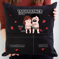 Tapipartner szerkeszthető karakteres Valentin napi zsebes párna