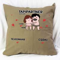 Tapipartner szerkeszthető karakteres Valentin napi zsebes párna