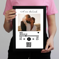 A Mi dalunk - Falikép szerkeszthető QR kóddal Valentin napra