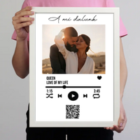 A Mi dalunk - Falikép szerkeszthető QR kóddal Valentin napra