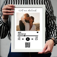 A Mi dalunk - Falikép szerkeszthető QR kóddal Valentin napra