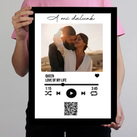 A Mi dalunk - Falikép szerkeszthető QR kóddal Valentin napra