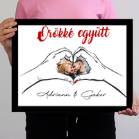 Örökké együtt egyedi képes Valentin napi falikép pároknak