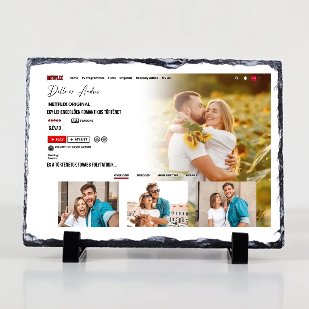 Netflix stílusú XL gránitlap egyedi képpel