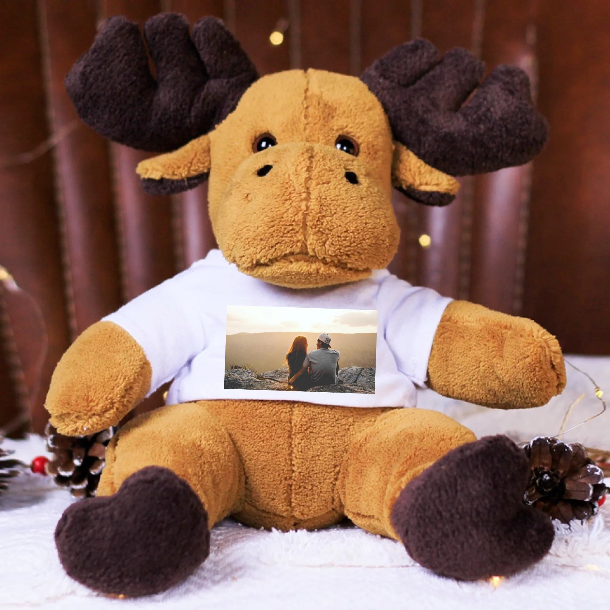 Egyedi képes plüss szarvas