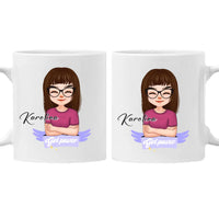 Girl power ajándék bögre szerkeszthető karakterrel Nőknek