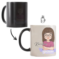 Girl power ajándék bögre szerkeszthető karakterrel Nőknek