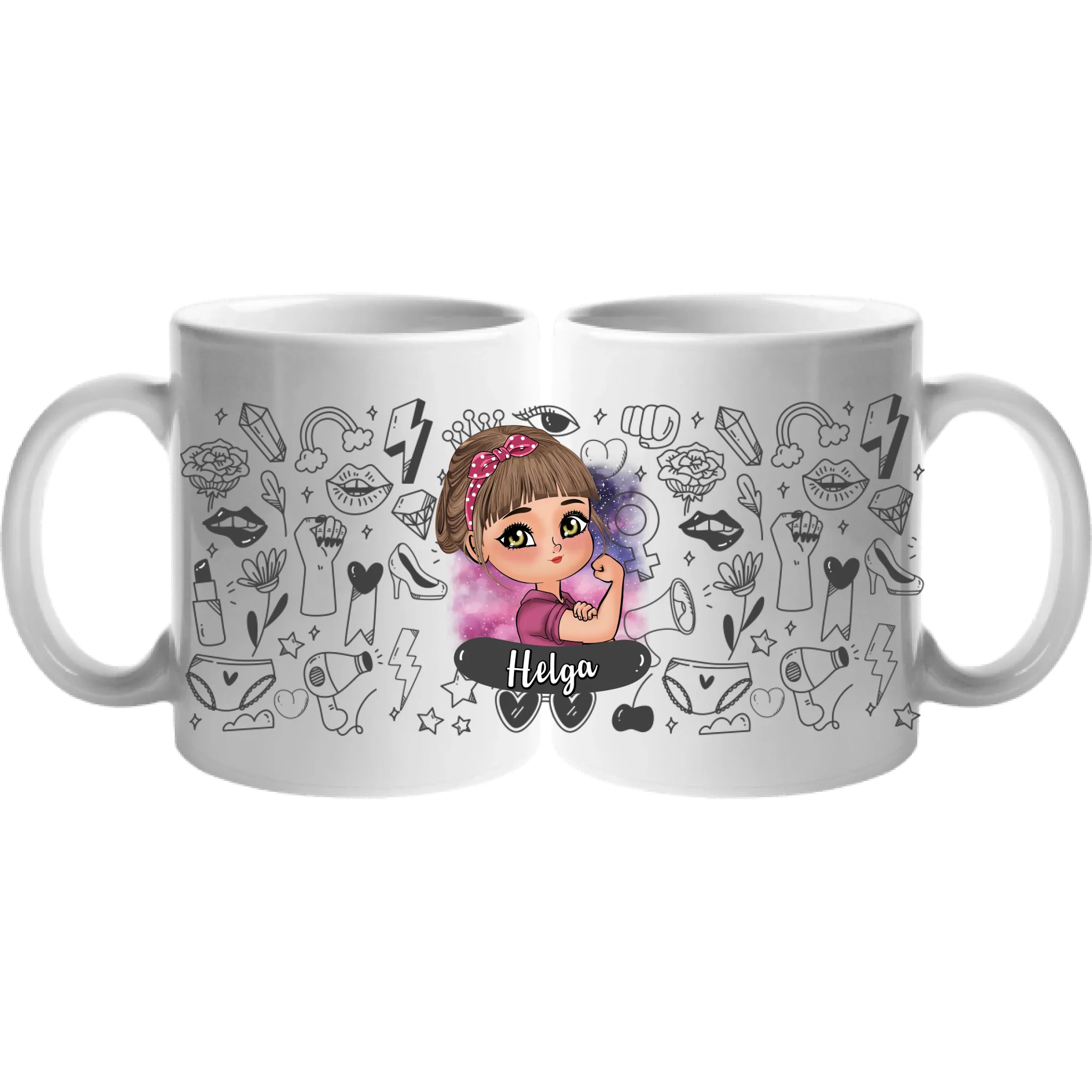 Egyedi karakteres nőnapi bögre