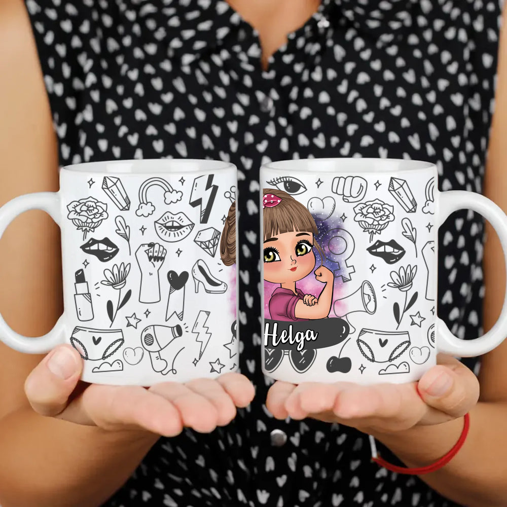 Egyedi karakteres nőnapi bögre