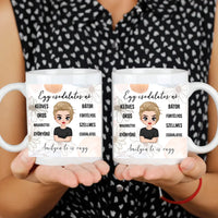 Nőket jellemző bögre egyedi feliratokkal