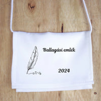 Ballagási tarisznya egyszerű mintával