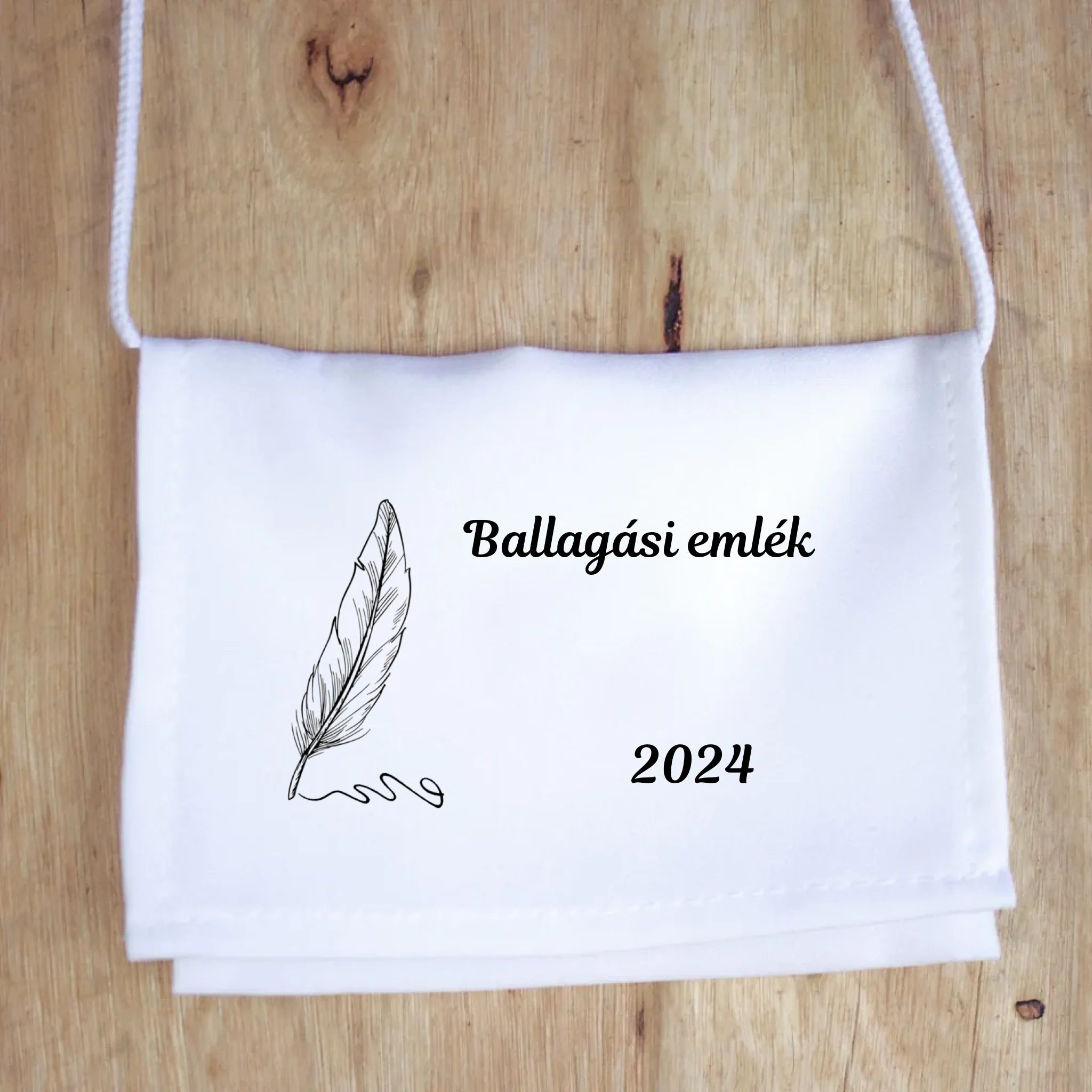 Ballagási tarisznya egyszerű mintával