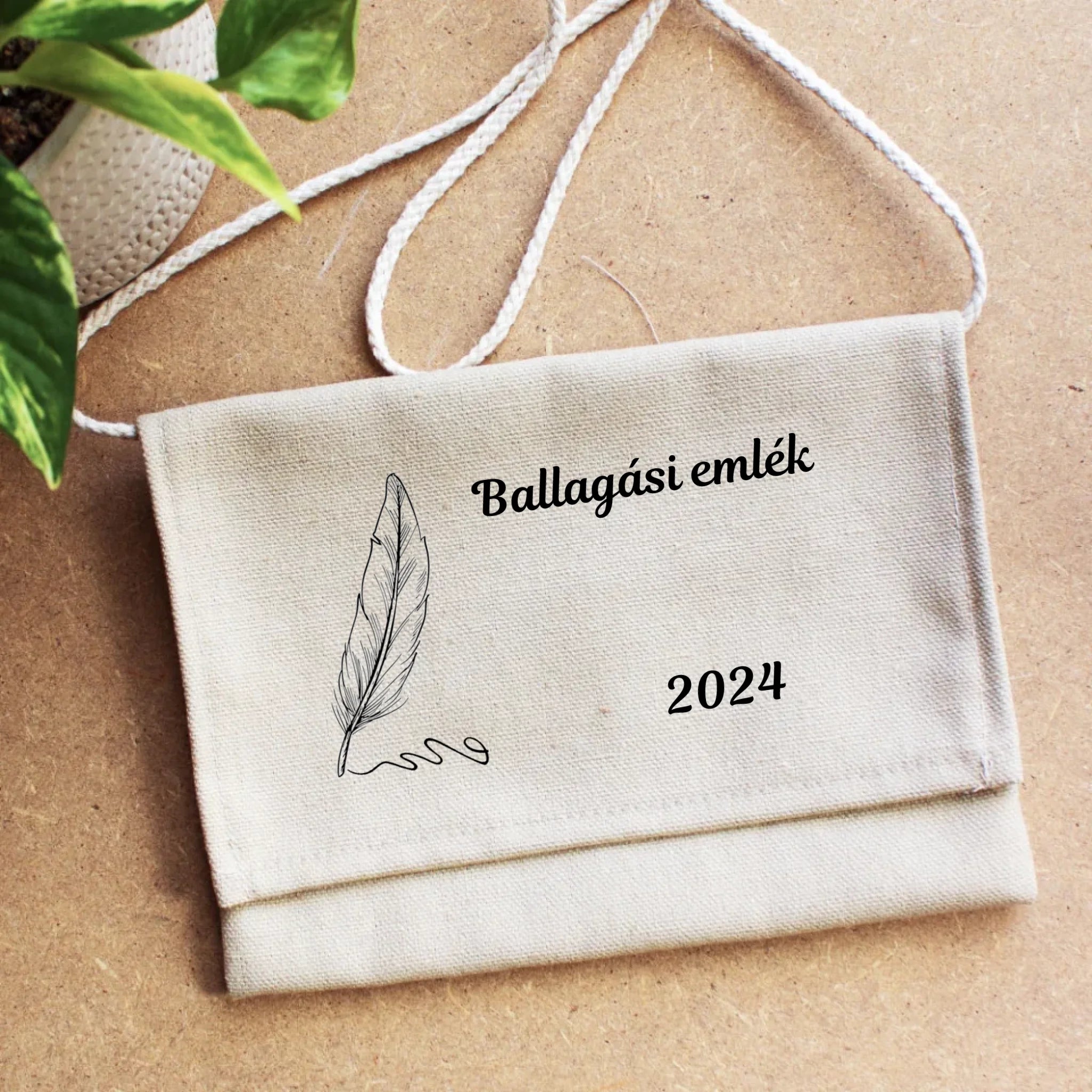 Ballagási tarisznya egyszerű mintával