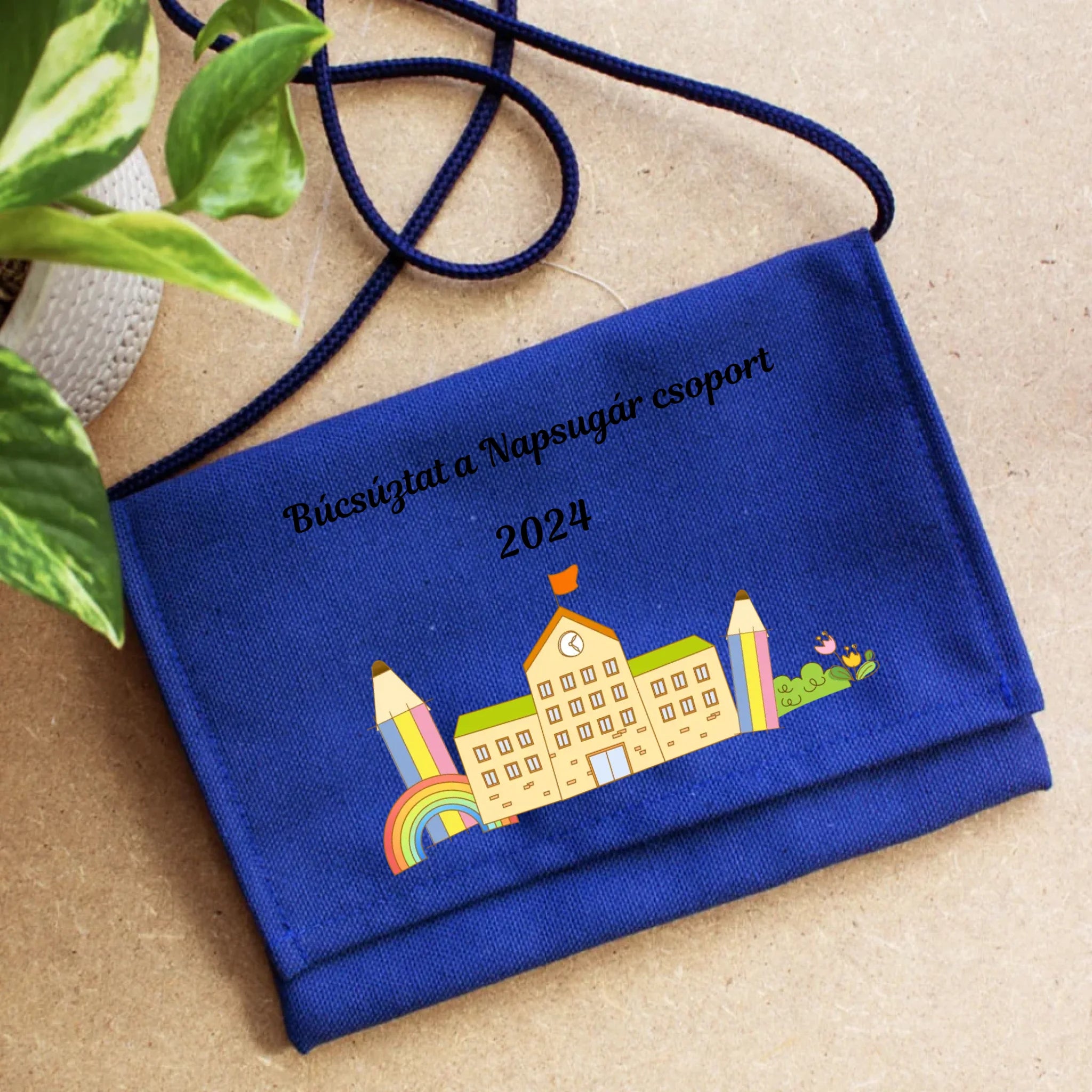 Óvodás búcsúztató tarisznya egyedi névvel és óvodás jellel