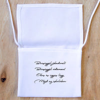 Egyedi neves ovis ballagási tarisznya idézettel