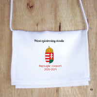 Egyedi szerkeszthető feliratos tarisznya címerrel