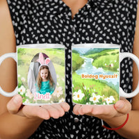 Egyedi képes szerkeszthető húsvéti bögre gyerekeknek