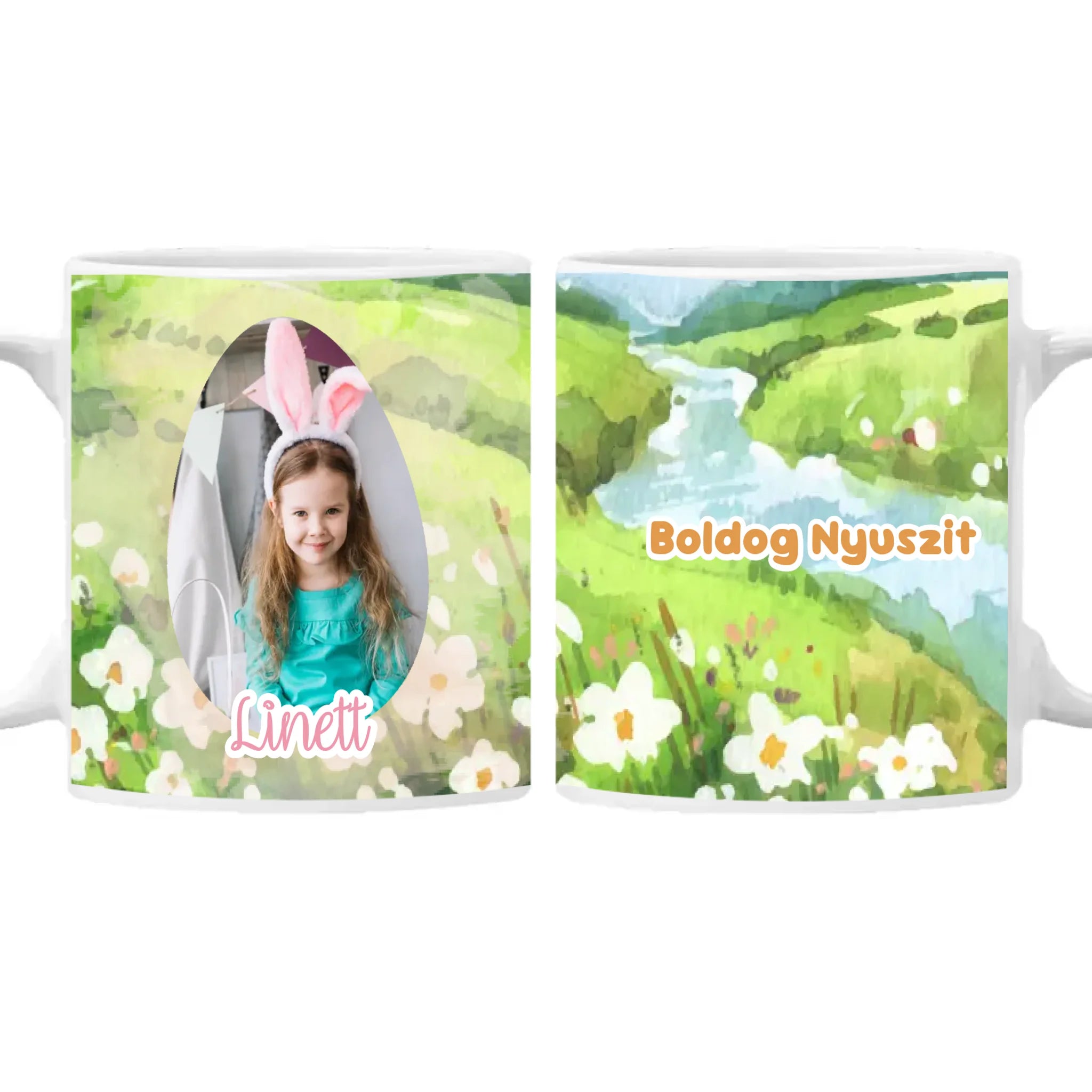 Egyedi képes szerkeszthető húsvéti bögre gyerekeknek