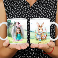 Húsvéti ajándék bögre gyerekeknek egyedi képpel és választható mintával