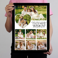 Egyedi képes szivecskés falikép szerkeszthető felirattal