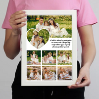 Egyedi képes szivecskés falikép szerkeszthető felirattal