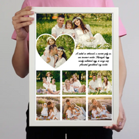 Egyedi képes szivecskés falikép szerkeszthető felirattal