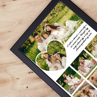 Egyedi képes szivecskés falikép szerkeszthető felirattal