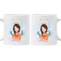 Húsvéti szerkeszthető karakteres ajándék bögre gyerekeknek