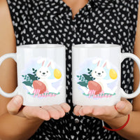 Húsvéti mintás ajándék bögre gyerekeknek egyedi névvel