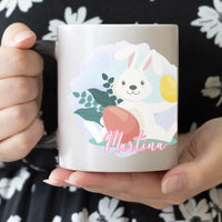 Húsvéti mintás ajándék bögre gyerekeknek egyedi névvel