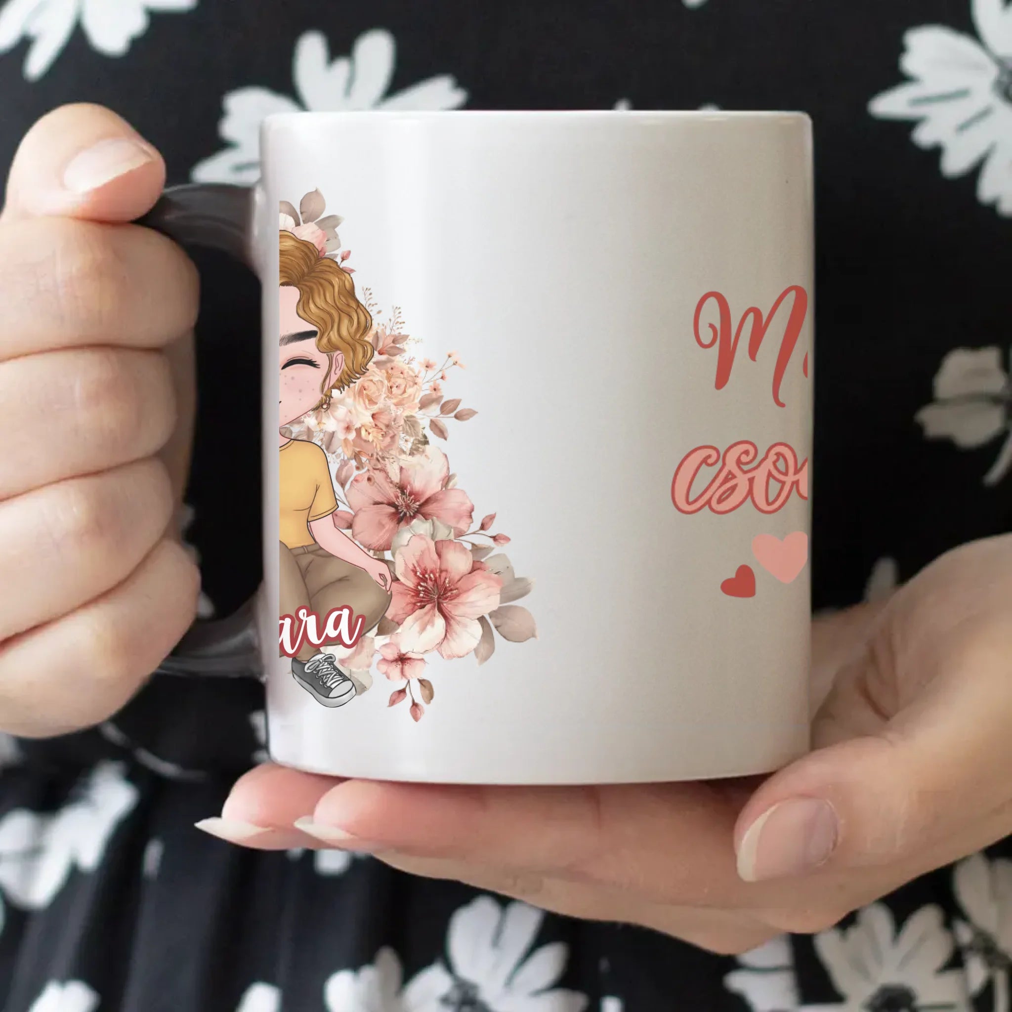 Ma is csodálatos vagy ajándék bögre nőknek személyre szabható karakterrel