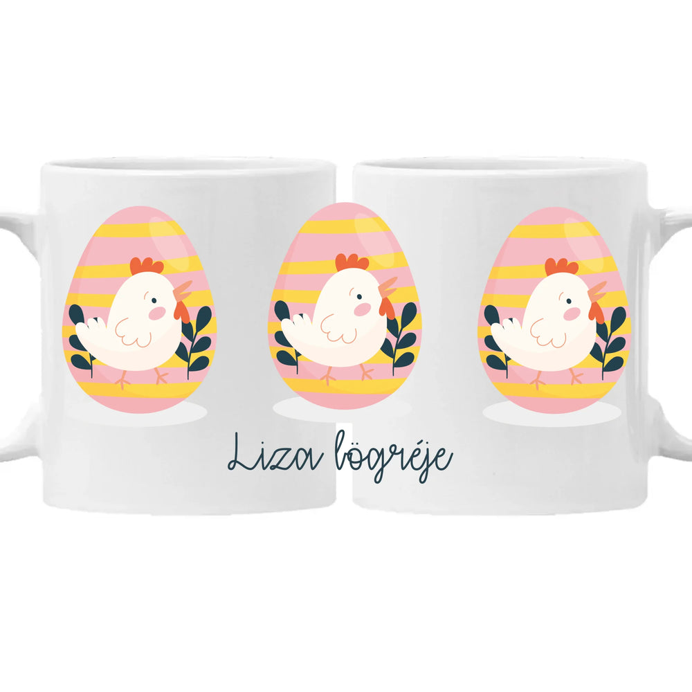 Húsvéti tojás ajándék bögre névvel