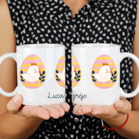 Húsvéti tojás ajándék bögre névvel