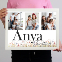 Anya szeretünk - egyedi képes falikép választható felirattal