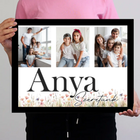 Anya szeretünk - egyedi képes falikép választható felirattal