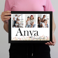 Anya szeretünk - egyedi képes falikép választható felirattal