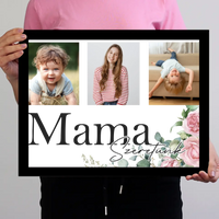 Mama szeretünk - egyedi képes falikép választható felirattal