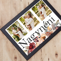 Nagynéni szeretünk - egyedi képes falikép választható felirattal